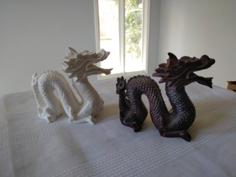 Dragon With Orb / Pearl Golden Orb Dragon, Desktop, Stationary 3D Printer Model