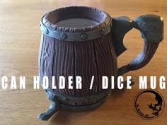 Can Holder / Dice Mug 3D Printer Model