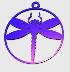 DragonFly Pendant 3D Printer Model