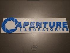 Aperture Labs Sign 3D Printer Model