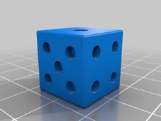 Normal Size 6 Sided Die Or Dice 3D Printer Model