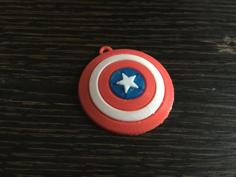 Captain America Shield Keychain 3D Printer Model