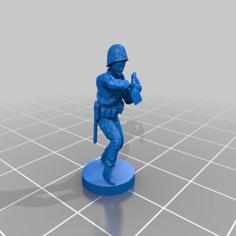 US Infantry WWII 1:100 / 15mm M1 Garand Rifle Butt-Stroke 3D Printer Model