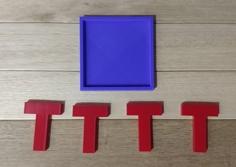 Letter T Puzzle 3D Printer Model