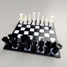 Minimalistic Chess Set 3D Printer Model