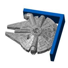 Millenium Falcon Shelf Bracket – NO SUPPORTS (Screw Or Tape Mount) 3D Printer Model