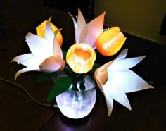 Glowing Vase Of Flowers 3D Printer Model