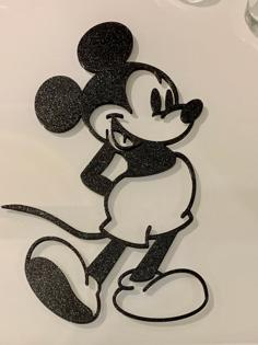 Mickey Mouse 2D WallArt 3D Printer Model