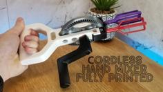 Mechanical Hand Mixer – Fully Printed & Cordless 3D Printer Model