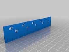 Simple Ruler With Pawprints 3D Printer Model