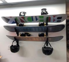 Snowboard Mount With Glove And Helmet Holders 3D Printer Model