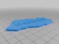 El Salvador Keychain 3D Printer Model