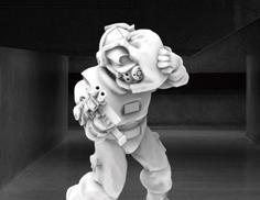 Combine Security Soldier With Head Crab – 28mm Miniature 3D Printer Model