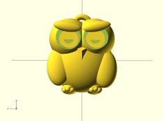 Owl Pendant 3D Printer Model