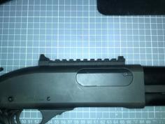 Reciever Rail With Fixed Sights For Tokyo Marui M870 Tactical/Breacher Airsoft Shotgun 3D Printer Model