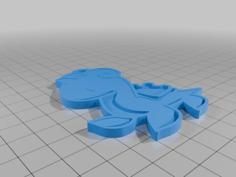 Cute Lapras Chibi Pokemon Fridge Magnet/Keychain 3D Printer Model