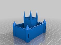 Mini Castle Wall And Keep 3D Printer Model