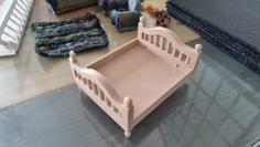 Dolls House Double Bed 3D Printer Model