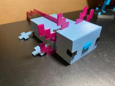 Minecraft Axolotl Desk Organizer Box 3D Printer Model