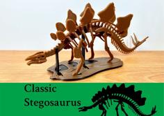 [3Dino Puzzle] Classic Style Stegosaurus 3D Printer Model