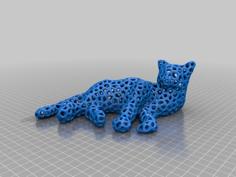 Voronoi Cat Tea Light 3D Printer Model