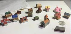 Miniature Medieval Homes And Buildings 3D Printer Model