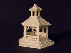 Bandstand / Music Kiosk – No Support ! For Diorama // Christmas Village 3D Printer Model