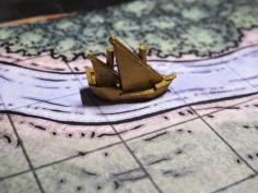 Map Token: Merchant Ship (Caravel Design) 3D Printer Model