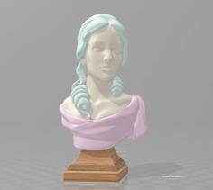 Beautiful　female Bust　low Poligon 3D Printer Model