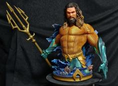 B3DSERK AQUAMAN BUST: TESTED AND READY FOR 3D PRINTING 3D Printer Model