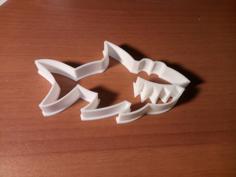 Cute Shark Cookie Cutter 3D Printer Model