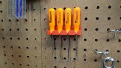 Peg Board Tool Holder (.v2) (Pittsburgh Dental Picks) 3D Printer Model