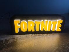 FORTNITE Logo Lamp 3D Printer Model