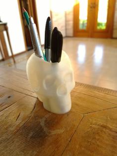 Skull Pen Holder 3D Printer Model