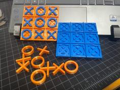 Free Tic Tak Toe Board And Pieces 3D Printer Model