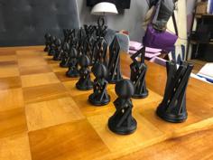 Geometric Chess Set 3D Printer Model