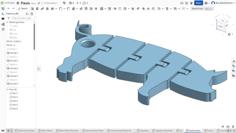 Pig Flexi Keychain 3D Printer Model