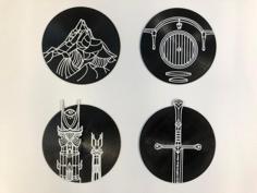 LOTR Coasters 3D Printer Model