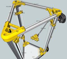 Kossel Alt – 20mm Extrusion – 8mm Smooth Rods 3D Printer Model