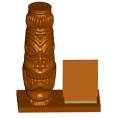 Tiki Business Card Holder (Expandable) 3D Printer Model