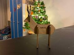 Reindeer Name Tag Card 3D Printer Model