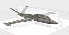 Easy To Print Fouga Magister (esc: 1/64) 3D Printer Model