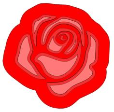 Rose Fridge Magnet 3D Printer Model