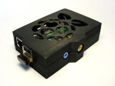 Raspberry Pi Case 2 Top Lid With RasPi Logo 3D Printer Model