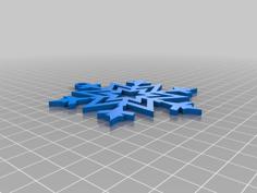 EASY TO PRINT, SNOWFLAKE, CHRISTMAS ORNAMENT 19, ORNAMENTS 3D Printer Model