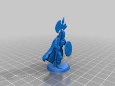 Barbarian Warrior – Pole Ax 3D Printer Model