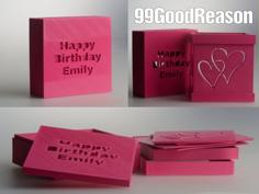 99GoodReasons (Gift Box)(customizable) 3D Printer Model