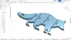 Raccoon Flexi Keychain 3D Printer Model