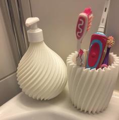 Toothbrush Holder And Soap Dispenser 3D Printer Model