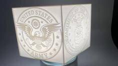 Military Pentagon Lithophane 3D Printer Model